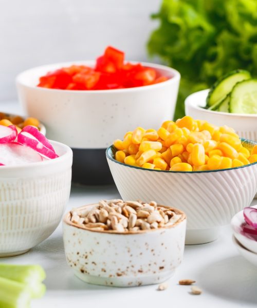 Ingredients for healthy salad